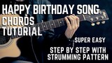 Happy Birthday Song Guitar Chords Tutorial + Lesson for Beginners/Expert