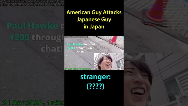 American Guy Attacks Japanese Guy In Japan