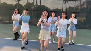 Fall in love at sunset in Zhejiang Jiaotong University｜IVE《LOVE DIVE》Beautiful campus dance cover