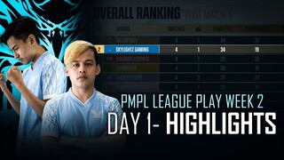 PMPL SOUTH ASIA LEAGUE PLAY WEEK 2 DAY 1 HIGHLIGHTS | SKYLIGHTZ GAMING