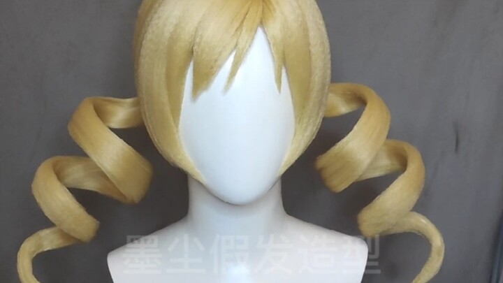 Puella Magi Madoka Magica Tomomi cosplay wig styling display