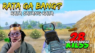 RATA SAYANG RATA!!! Solo Squad Santai Malah Bantai-bantai 28 KILLS!!!  | PUBG Mobile