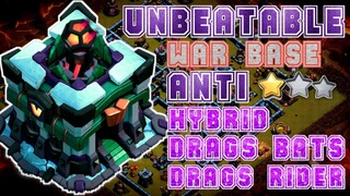 NEW TH13 WAR BASE + REPLAY PROOF + LINK | ANTI HYBRID/ MASS DRAGON RIDER/DRAGS BATS | CLASH OF CLANS