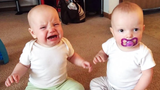 เด็กหญิงฝาแฝดน่ารักอันดับต้น ๆ ต่อสู้กับจุก - วิดีโอที่ดีที่สุดของการรวบรวมทารกแฝดตลก