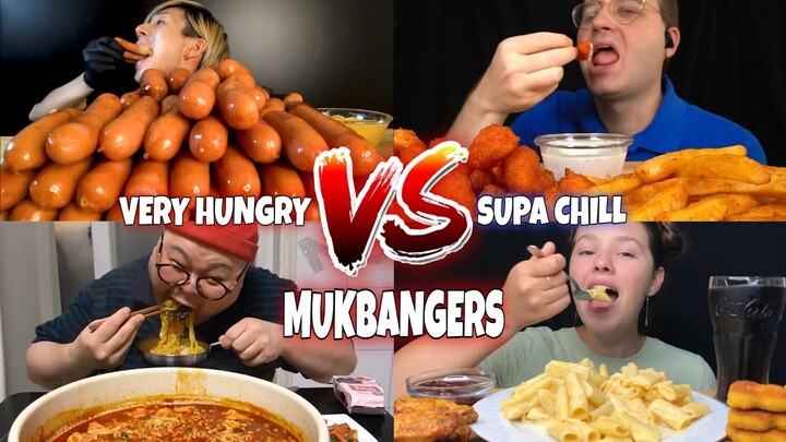 VERY HUNGRY Mukbangers VS SUPER CHILL Mukbangers🤤🆚😌