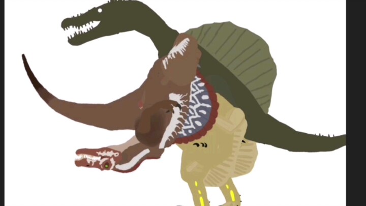 Lima Spinosaurus! Evolusi gabungan! Dewa Perang Gantrasla! ! !