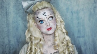 Creepy Broken Doll Makeup Tutorial | Halloween