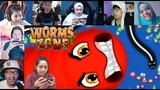 REAKSI GAMER MENGEPUNG CACING BESAR ALASKA SAMPAI KALAH!!! | Worms Zone Indonesia