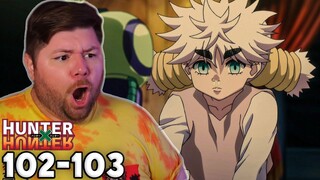 King Of Gungi! Hunter x Hunter Episode 102 & 103 REACTION + REVIEW