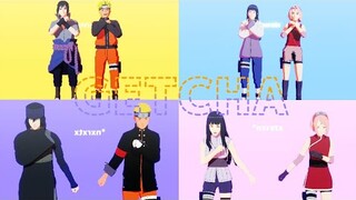 GETCHA 【NARUTO MMD】HINATA*SAKURA*NARUTO*SASUKE