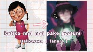 [ fanart ] ketika mei mei cosplay jadi penyihir 👻🧹