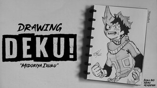 Speed Drawing Anime - Drawing Midoriya Izuku from Boku no Hero Academia | YoruArt (Menggambar Anime)