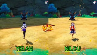 Nilou Vaporize vs Yelan Vaporize! DPS GAMEplay