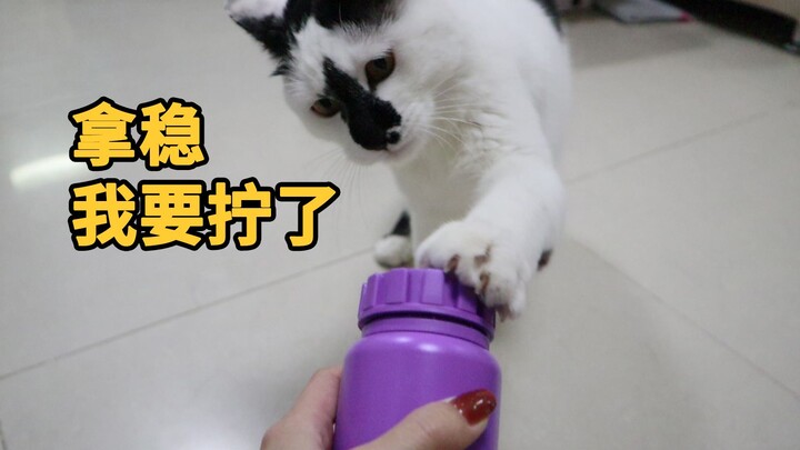猫：不会吧？还有人拧不开瓶盖？