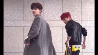 Zhang Hao is the idol I've seen wearing a coat cha; I noticed there's a crotch-grabbing move that Zh
