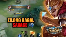 GARA GARA NANA ZILONG GAGAL SAVAGE 😡 | MOBILE LEGENDS