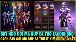 Test FULL Vòng Quay Búp Bê 9KC - Cách Nhận Skin Ma Búp Bê Rẻ Và Tốn Ít Kim Cương Nhất | Free Fire