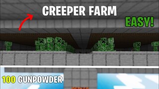 Minecraft Bedrock Creeper Farm 1.17 Easy Gunpowder Farm Tutorial