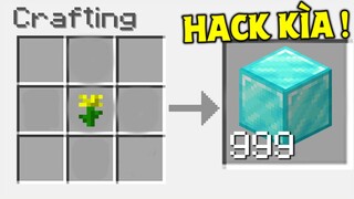 THỬ THÁCH SINH TỒN VÀ HACK KIM CƯƠNG TRONG MINECRAFT !! *BÔNG HOA = 999 KIM CƯƠNG*