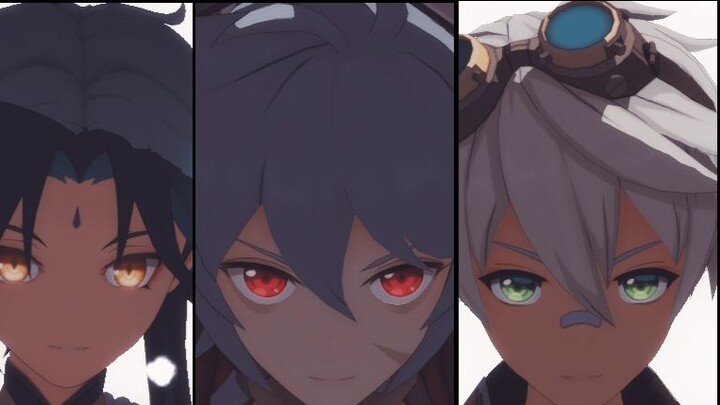 [Genshin Impact /MMD]ｴﾝヴｨｷｬｯﾄｳｫｰｸ(Enviable catwalk)[Albedo/Chongyun/Xiao/Razor/Bennett/Sora]