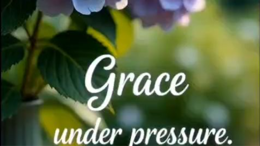 Grace Under Pressure 🫚