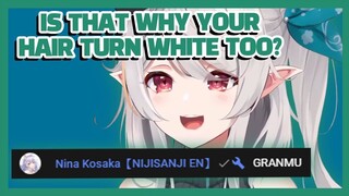 Pomu and Nina Shared How They Got Grey Hair [Nijisanji EN Vtuber Clip]