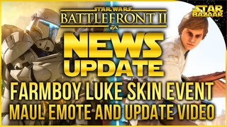 Farmboy Luke Skywalker, Maul Emote, Felucia, Clone Commandos | Battlefront 2 Update