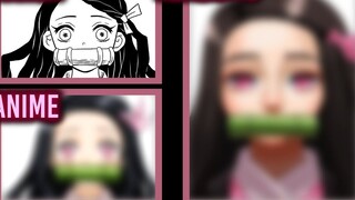 Bagaimana Anda menggambar Nezuko Kamado dalam 3 gaya: manga, anime, dan realisme?