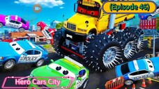 Hero Cars City (Episode 46) The Heavy Giga School Bus