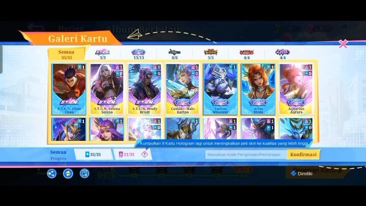 tinggal 14 kartu lagi