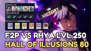 F2P Guide Hall of Illusions 80 vs Rhya Lv 250 - Black Clover M