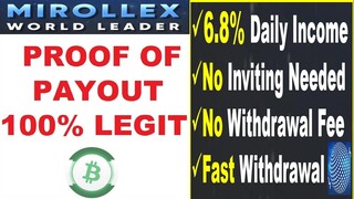 Mirollex Proof of Payout without recruiting