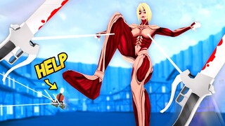 We Hunted Down and Fought the Female Titan Alone in Attack On Quest VR (Attack On Titan VR Game)