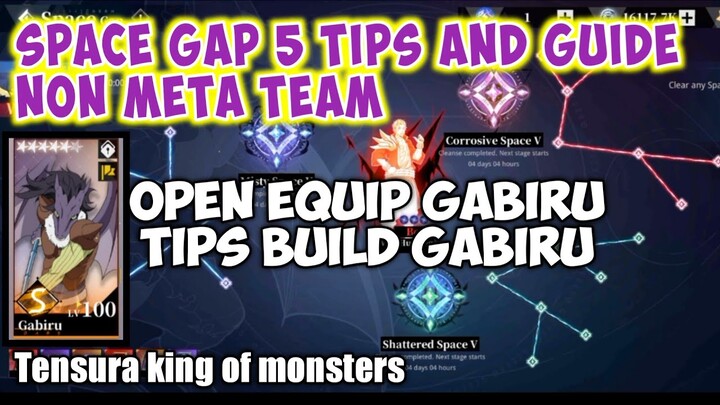kelarin space gap 5 pakai non meta tim tensura king of monsters tips and guide