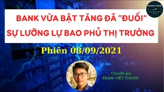 Chứng Khoán Hôm Nay 08/09: Bank vừa bật tăng đã “đuối”, sự lưỡng lự bao phủ toàn thị trường