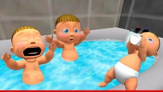 Upin Ipin Masih Bayi Nangis Minta Beli Bakso Abang Tukang Bakso - Bayi Sultan Baby Simulator