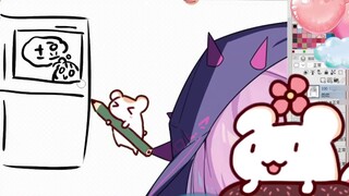 [Zhencangtang] Zhenming drew a Quincy as a door god on the hamster’s refrigerator?
