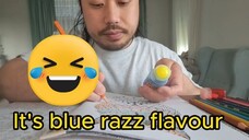 ASMR Blue Razz Roller Liquid Candy & Coloring Owl 🦉