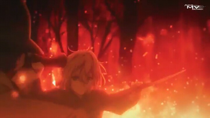 big fire in jungle