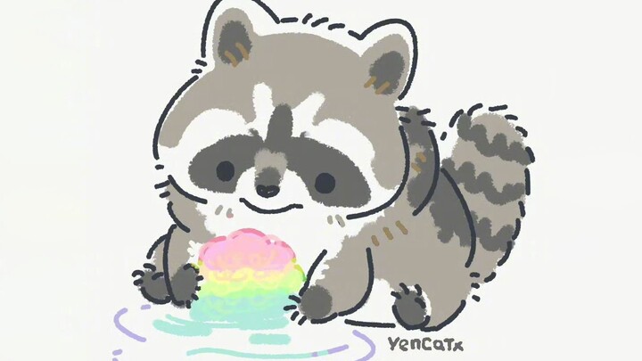 When will I be able to watch a raccoon wash marshmallows without laughing—hahaha?