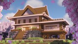 Minecraft: How To Build A Cherry Blossom Mansion (House Tutorial)