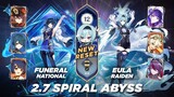 Genshin Impact 2.7 Spiral Abyss Floor 12 *New Reset - Hutao Funerational / Eula Raiden