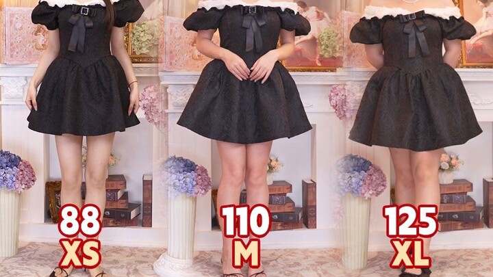 Kích cỡ cũng quay luôn! Rủ các bạn gái từ XS đến XL cùng mặc một chiếc váy