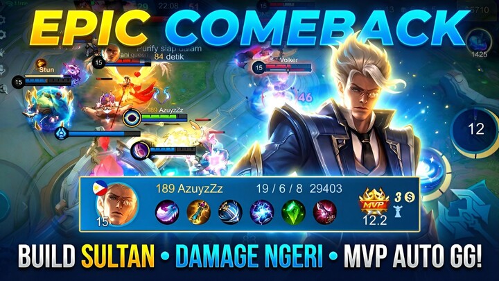 Epic Comeback Natan! 💥 Build Sultan & Damage Ngeri, MVP Auto GG & Bawa Team Menang dari Kekalahan!