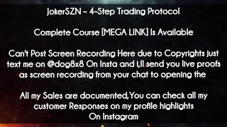 JokerSZN  course - 4–Step Trading Protocol