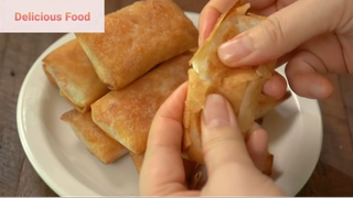 Món Hàn : Bánh Pizza cuộn chiên giòn 1 #congthucmonngon