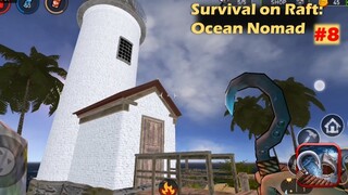 Survival on Raft: Ocean Nomad | EXPLORING LIGHTHOUSE ISLAND! Part 8