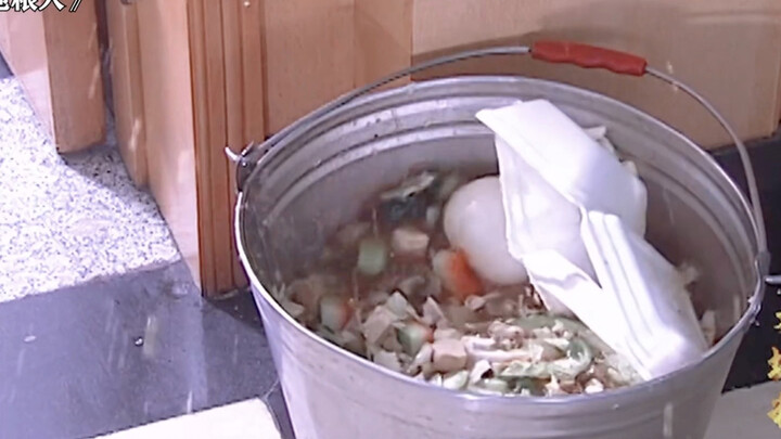 An employee practices shooting hoops with steamed buns in the cafeteria, and if they make the shot, 