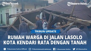 Potret Rumah Warga di Jalan Lasolo Kota Kendari Rata Dengan Tanah Usai Diterjang Banjir