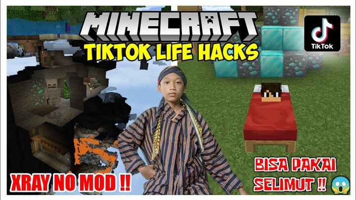 MENCOBA MINECRAFT TIKTOK LIFE HACKS LAGI !! #PART 4